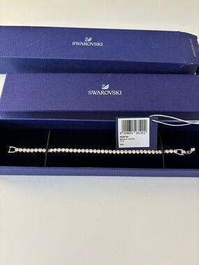 Swarovski Silver Crystal Tennis Line Bracelet - Silver Sparkle